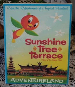SONNENSCHEIN BAUM TERRASSE Adventureland Leinwand Vintage Schild Disney - Bild 1 von 1