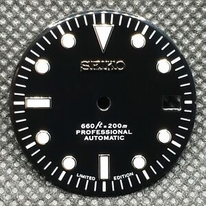 New SEIKO-SUB DIVERS Dial Date Black Glossy for NH35 4R36 NH36 4R35 7S26 SKX007