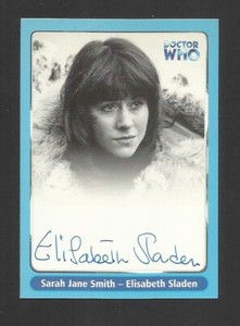 DR WHO ELISABETH SLADEN SIGNED AUTOGRAPH CARD 2000 CULT TV SHOWS AUTHENTIC