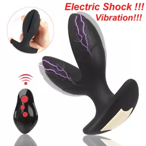 8 Speeds Solid Anal Butt Plug Expander Dildo Expandable Vibrator Adult Sex Toy - Picture 1 of 12