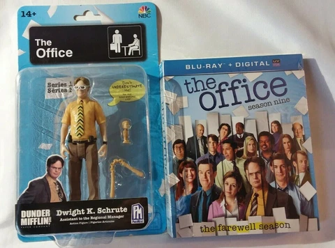 The Office Bundle 5" Dwight K Schrute Action Figure & Season 9 Blu-Ray w/Digital Cover