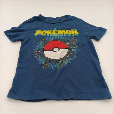 Old Navy T Shirt Boys Small 6-7 Blue Pokemon Graphic Tee - Image 1 of 4