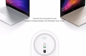 Xiaomi Wireless Bluetooth Mouse Bluetooth 4.0 RF 2.4GHz Dual Mode Connect Alumin - Picture 1 of 3