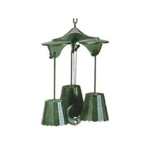 Kotobuki Nambu Wind Chime Cast Iron Triple Green Bamboo Made in Japan - Picture 1 of 1