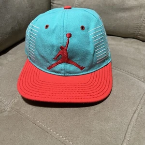 Michael Jordan Flight Air SnapBack Adjustable Hat Turquoise & Orange Youth - Picture 1 of 19
