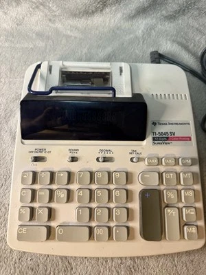 Texas Instruments TI-5045 SV 2-Color Super View Desk Calculator Tested Works - Image 1 of 4