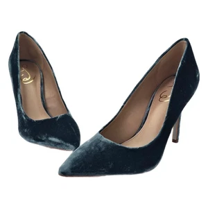 Sam Edelman Hazel Pointed Toe Pump Deep Sapphire Velvet Size 9 - Picture 1 of 8