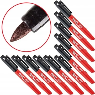 Set 12 Pack Milwaukee Inkzall Jobsite Permanent Durable Marker Fine Point Black - Image 1 of 3