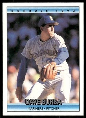 1992 Donruss #566b Dave Burba Seattle Mariners Baseball Card - Image 1 of 2