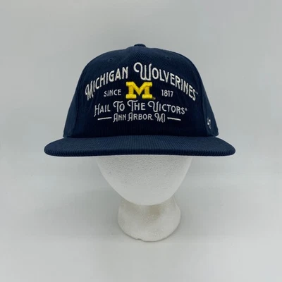 '47 Marca Michigan Wolverines NCAA Pana Snapback Gorra Gorra Azul Ajustable Foto 1 de 4
