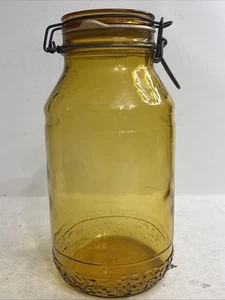 Bote brillante ámbar vintage floral Cove 3L hecho en Italia - Imagen 1 de 10