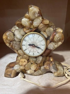 Vintage Lanshire Vomit Clock Rocks, Resin Original Tag. Working 10.5”x10.5” - Picture 1 of 4
