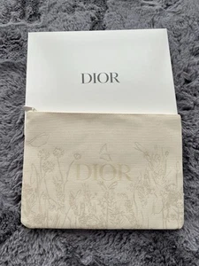 DIOR Beauty Spring Flower GRANDE pochette borsa trucco pochette beige naturale nuova con scatola - Foto 1 di 4