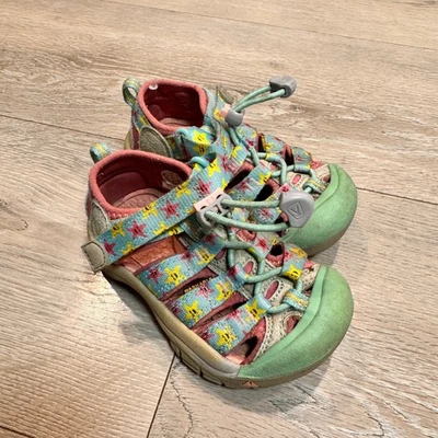 Keen моющийся синий звезда печати сандалии воды туфли ребенка ясельного возраста девочки размер 8 - Изображение 1 из 4