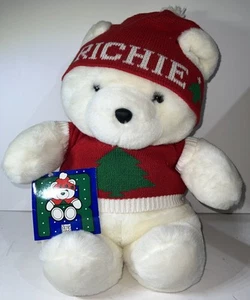 Rich’s Dept Store 1986 Natale Richie Bear Peluche con Etichetta 18” Vintage Atlanta - Foto 1 di 9