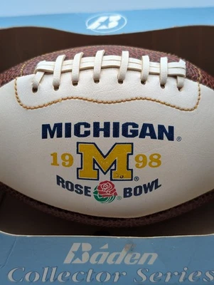 Michigan Wolverines 1998 Rose Bowl colecionável UM Baden mini futebol 7" - Imagem 1 de 4