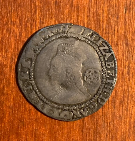 ENGLAND ELIZABETH I   1578  FOUR PENCE / GROAT SILVER COIN, VF+, WAVY Cover