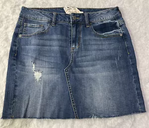 Minigonna Alterd State tgS blu denim tasche invecchiate bottoni orlo grezzo - Foto 1 di 7