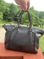 New Simply Vera Wang Graham Soft Satchel Bag Handbag Purse - Dark Grey