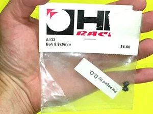 VINTAGE ORIGINAL RC HPI RACING #A133 ~ 5,8 X 6 MM RENNKUGELN ~ 2er SET - Bild 1 von 4