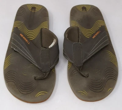 Merrell Flip Flop Sandals Thong Mens Size 7 Brown Bungee Cord - Image 1 of 4
