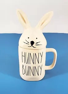 Rae Dunn "Hunny Bunny" Ostern Porzellan Kaffee/Koko Hase Becher mit Ohren 18 Unzen - Bild 1 von 10