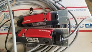 EUCHNER/NM12VZA-M SAFTY SWITCH RIGHT AND LEFT WITH S/S BRACKETS AND 50'OF CORD - Picture 1 of 9