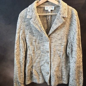 St. John Collection 12 Cardigan Collared Jacket Button Up Tan 🧡 - Picture 1 of 11