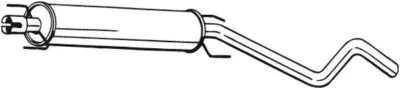 Silenciador medio BOSAL 284-735 para OPEL, VAUXHALL Foto 1 de 3