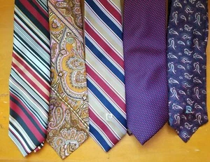 SILK TIE LOT of Pierre Cardin true vintage new mens ties hipster fashion cool (B - Picture 1 of 8
