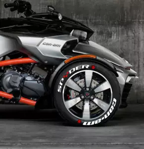 Tyre Lettering Fit SPYDER Can-Am Sticker MOTORCYCLE 15"-17"-FAST SHIPPING White - Picture 1 of 4