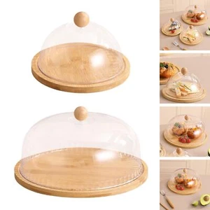 Kuchenständer bedeckt Platte mit Staubdichtem Kuppel Deckel Vorspeisen Dessert Teller - Bild 1 von 15