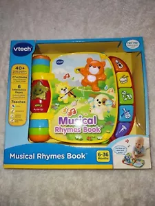 VTech New Musical Rhymes Book for 6-36 baby with 2 fun modes of 40+ songs/sounds - Picture 1 of 4