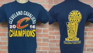 CLEVELAND CAVALIERS 2016 NBA CHAMPIONSHIP T-SHIRT DBL SIDED - Picture 1 of 5