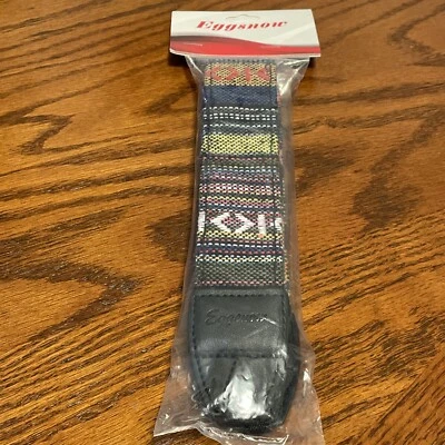 Camera Shoulder Neck Strap Universal Multicolor Woven Tribal Print Eggsnow - Image 1 of 4