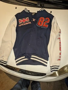 IRON MAIDEN " Number Of The Beast 1982 " Jacket Sweater Letterman NWT Small - Picture 1 of 5
