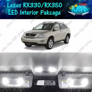 White Interior LED Lights Package Kit for 2004 - 2009 Lexus RX330 RX350 - Picture 1 of 12
