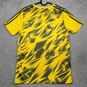 Boys Adidas Jersey Style T-Shirt Yellow Graphic Back Athletic Size Youth Large  - Picture 1 of 9