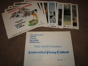 JUEGO ORIGINAL DE 9 TARJETAS DE VESTÍBULO NO IDENTIFICADAS VOLANDO ODDBALL 1979 Walt Disney - Imagen 1 de 3