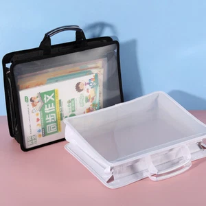 Transparent A4 File Handbag Large Capacity Waterproof Documents Storage Bags G1 - Photo 1/9