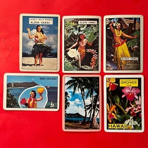 (12) Tarjetas de juego individuales de HAWAII - de colección década de 1950 - chicas hula - JAPÓN dainippon - Imagen 1 de 2