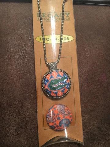 Legacy Button Necklace Two-In-One University of Florida Gators Cover