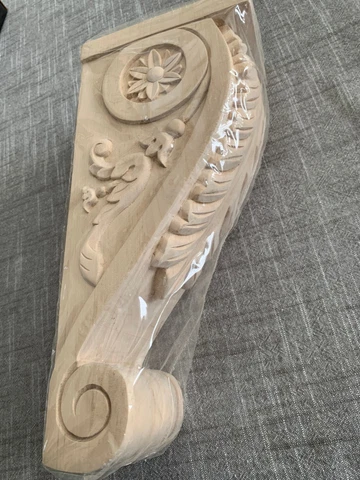 One Large Wood Corbel Support  3 1/2 wide X 5 3/4 deep X 12/1/4 long Cover