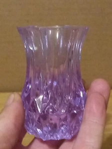 Cristal D'Arques Violette - kleine rosa Bleikristall Vase - französisches Glas... - Bild 1 von 6