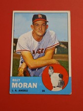 ⚾️ 💎 1963 Topps Baseball BILLY MORAN #59 LOS ANGELES ANGELS VINTAGE 