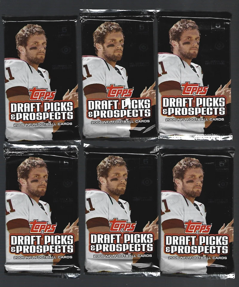 2006 Topps Draft Picks Football HOBBY Packs (6) (Cutler , Hester,  Jones RC)? - Image 1 of 1