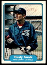 1982 Fleer 348 Rusty Kuntz   Chicago White Sox  Baseball Card