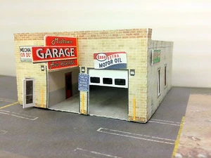 N Scale Building - "Midtown Garage" CardStock Kit (Paper Kit) - Picture 1 of 9