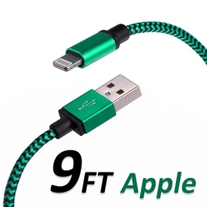 9FT iPhone USB Charger Data Cable Braided For Apple Devices High Quality - Picture 1 of 1