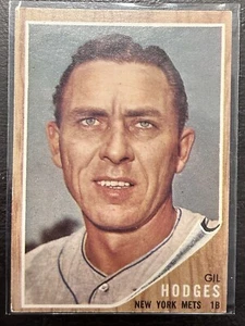1962 Topps #85 Gil Hodges HOF Dodgers Mets Vintage Fair condition - Picture 1 of 2